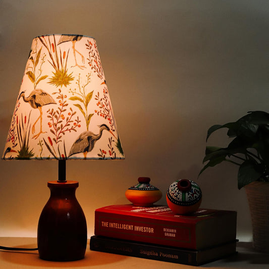 Lexton Wooden Bedside Table Lamp – 15 Inch Home & Office Decor