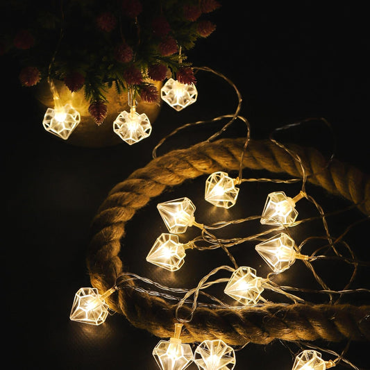 Lexton 14 Diamond LED Fairy Lights  Warm White