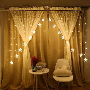 
                  
                    Lexton A Shape 16 Star Curtain Light Decorative LED Light String Curtain for Diwali, Christmas and Weddings Star Light, Diwali Light, Christmas Light, Romantic Light (Pack of 1, Warm White)
                  
                