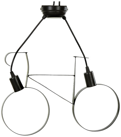 Lexton Decoration 40 Watts Cycle Shape Ceiling Pendant Hanging Lamp Light Fixture | Bedroom, Kitchen, Indoor Outdoor or Home Decoration (Corded Electric Black Pack of 1) (Bulb Not Included)