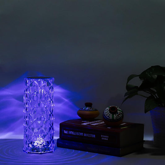 Lexton 16-Color Crystal Rose Table Lamp – USB Touch & Remote