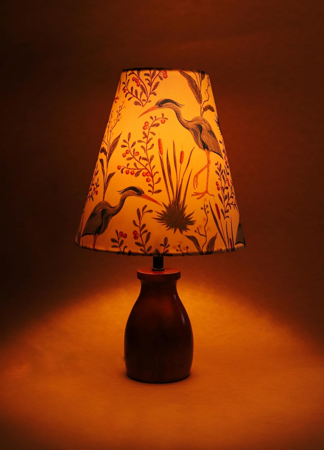 Lexton Wooden Bedside Table Lamp – 15 Inch Home & Office Decor