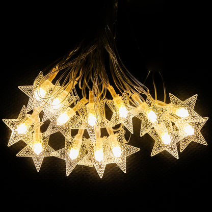 Lexton 14-Star LED Fairy String Light – 4m, Warm White, Plug-In