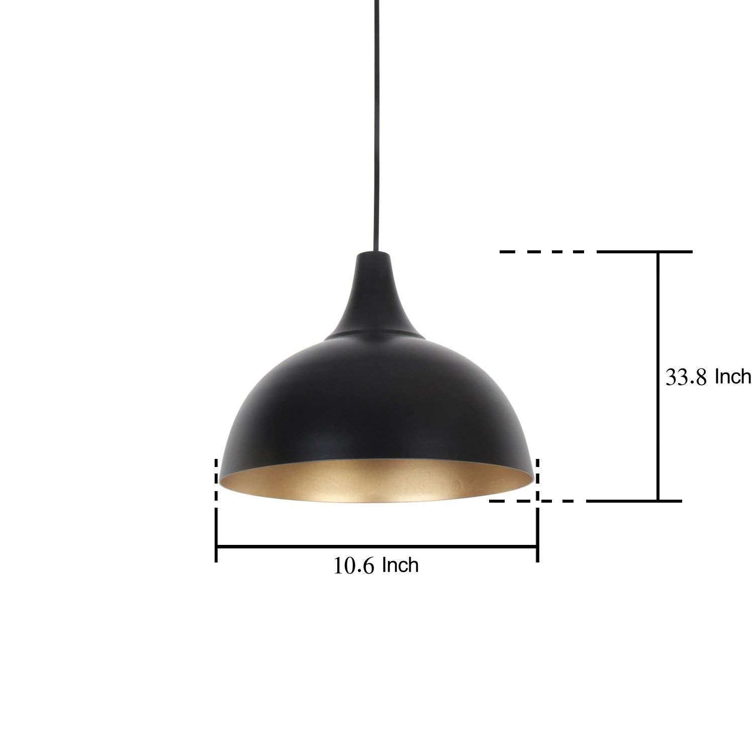 Lexton Vintage Black Dome Pendant Light – Single Head Hanging Lamp iCraft by Eagle
