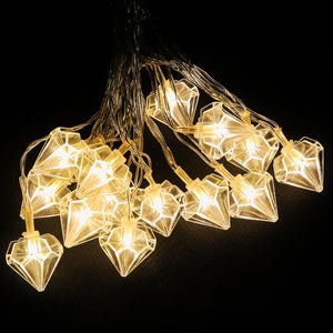 
                  
                    Lexton Fairy 14 Diamond Shape LED String Light | 14 LED, Plug Sourced, 4 Meter Long | Suitable for Diwali, Birthday, Festival, Wedding, Party, Patio, Lawn, Restaurants (Pack of 1, Warm White)
                  
                