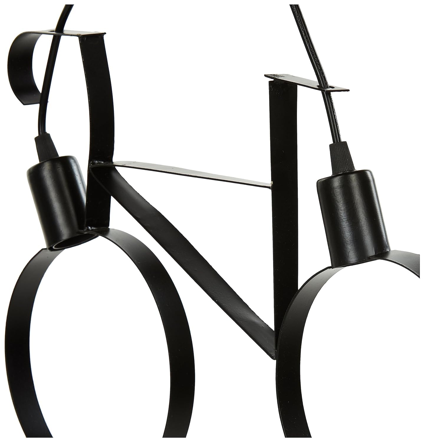Lexton Decoration 40 Watts Cycle Shape Ceiling Pendant Hanging Lamp Light Fixture | Bedroom, Kitchen, Indoor Outdoor or Home Decoration (Corded Electric Black Pack of 1) (Bulb Not Included)