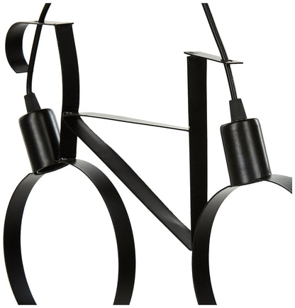 Lexton Decoration 40 Watts Cycle Shape Ceiling Pendant Hanging Lamp Light Fixture | Bedroom, Kitchen, Indoor Outdoor or Home Decoration (Corded Electric Black Pack of 1) (Bulb Not Included)