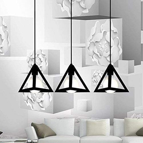 Lexton Vintage Black Metal Triangle Pendant Light – Ceiling Lamp