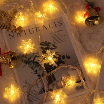 Lexton Snowflake LED String Lights – 14 Warm White