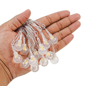 
                  
                    Lexton Fairy 14 Crystal Bubble Ball LED String Light | Icicle Lights, 14 LED, Plug Sourced, 4 Meter Long | Suitable for Diwali, Birthday, Festival, Wedding, Lawn, Restaurants(Pack of 1, Warm White)
                  
                