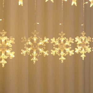 
                  
                    Lexton Snowflake Curtain String Light with Star | 138 Led Curtain Light | Warm White | 6 Snowflakes & 6 Stars | for Indoor Decorations, Christmas, Wedding, Party, Birthday
                  
                