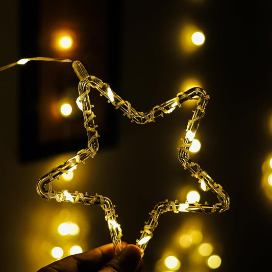 Lexton 3.5m Star Curtain LED Light – 8 Modes, Warm White