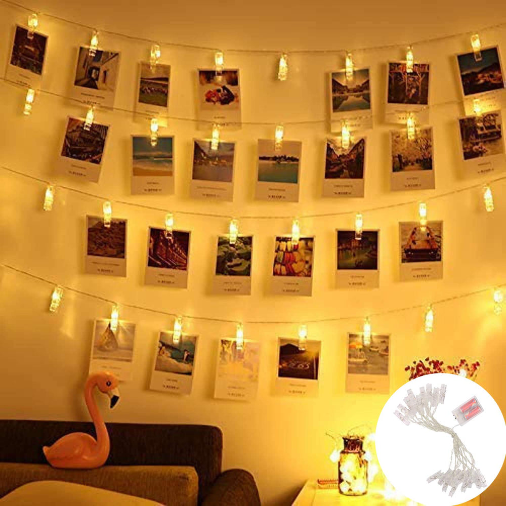 
                  
                    Lexton Photo Clips Battery String Light for Home Decoration (10 Clips,Warm White)
                  
                