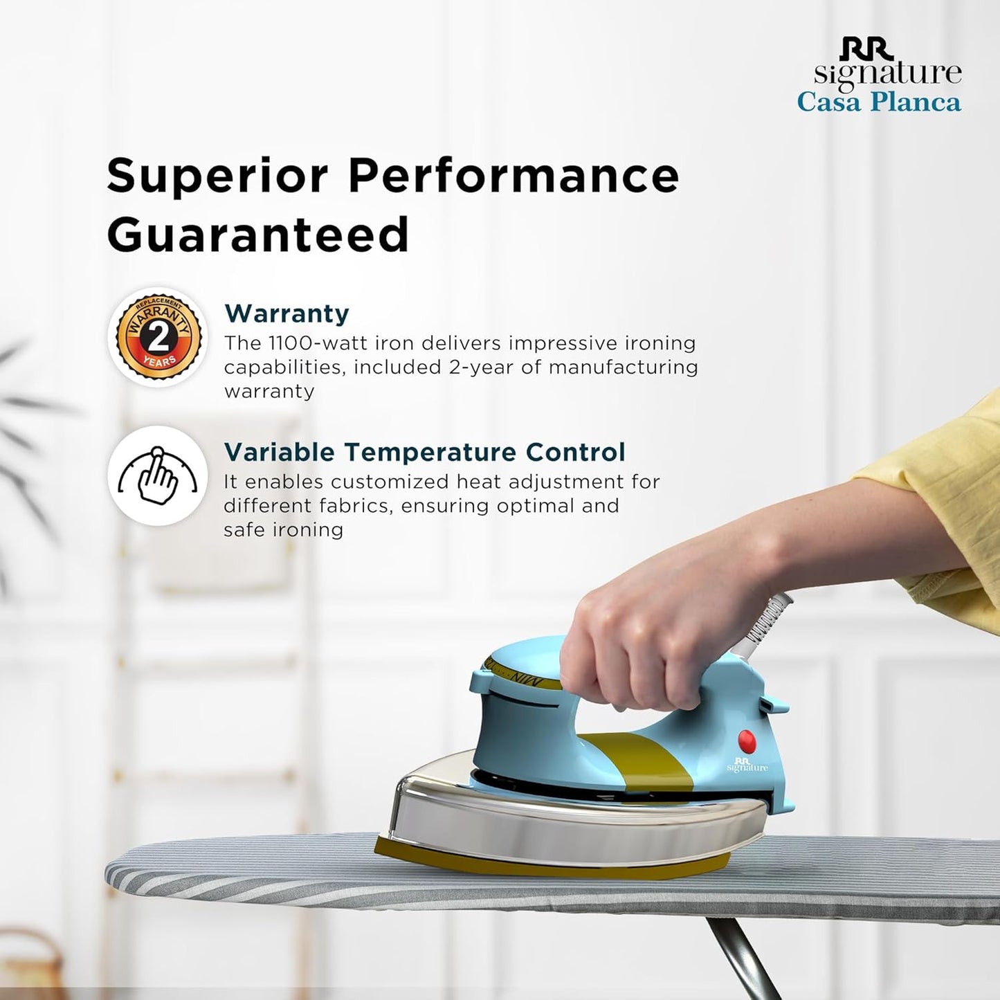 RR Signature Casa Planca 1100W Heavy Weight Dry Iron