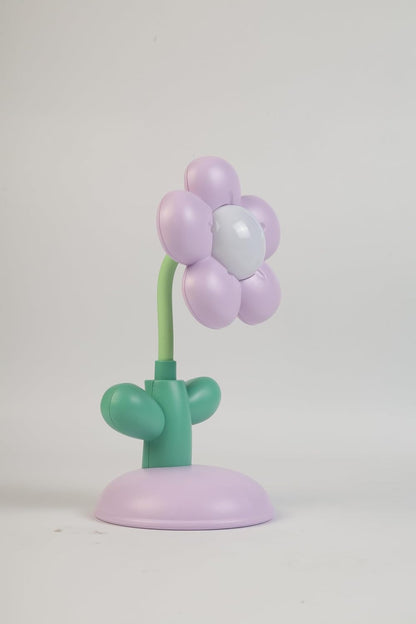 Lexton 7.5-Inch Flower LED Table Lamp | Rechargeable Kids Study & Reading Light with USB Charging