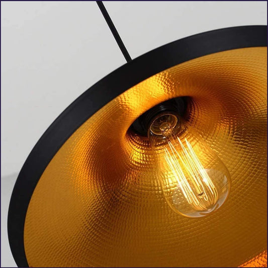 Lexton E27 Round Antique Ceiling Light – Black Aluminium, Pack of 1