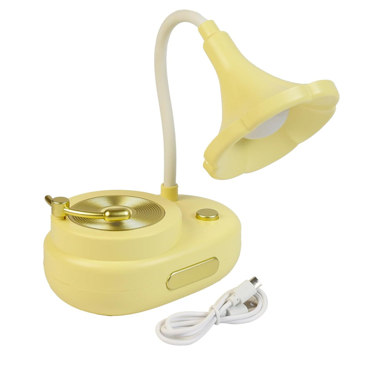Lexton 11-Inch Phonograph LED Table Lamp | Vintage Gramophone Design & Soft Eye-Care Light