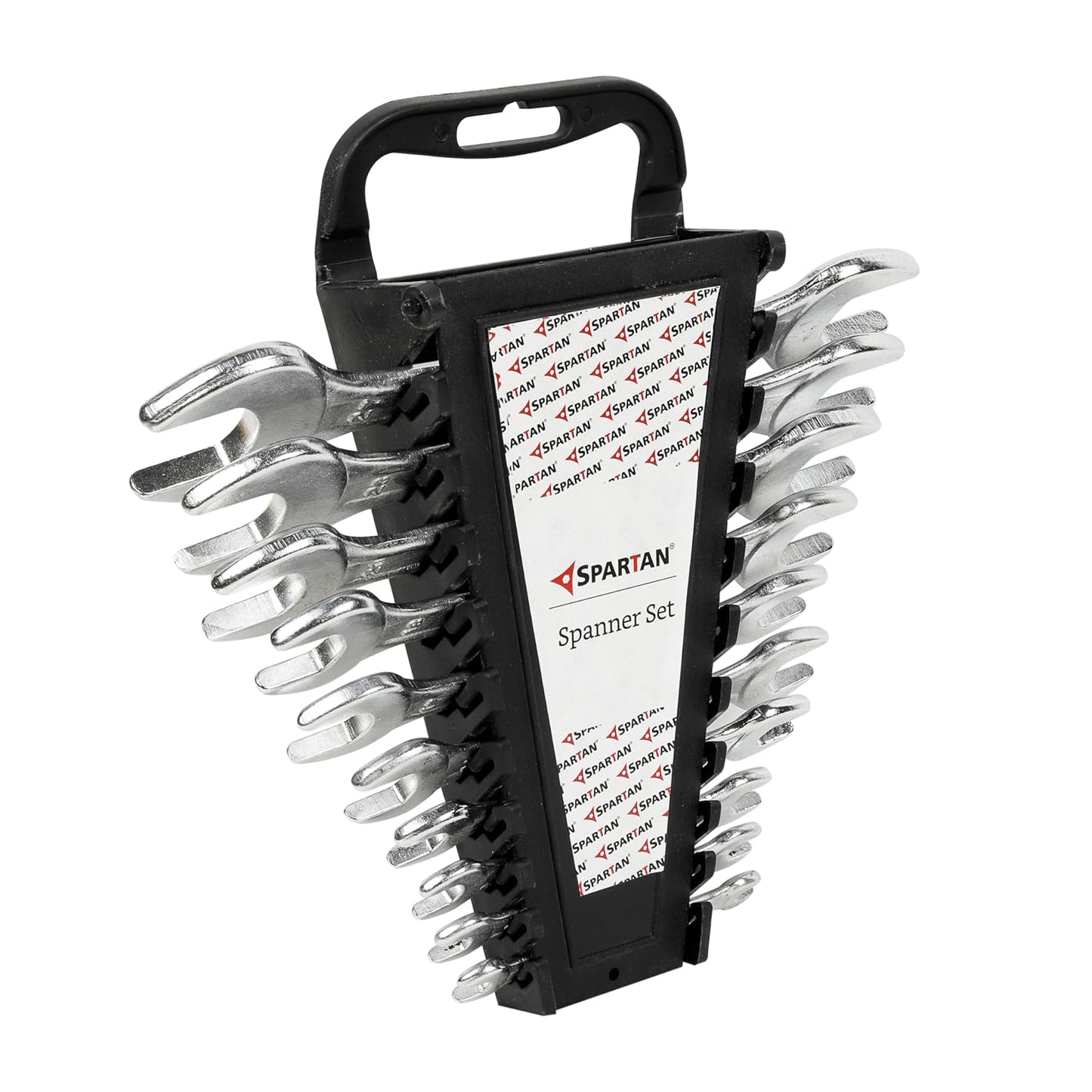 SPARTAN Carbon Steel Open Jaw Spanner Set/Wrench Set/Tool Kit Multipurpose Home Use and Professional Spanners, Corrosion Resistant Chrome Plating DOE Jaw Spanners (10 Piece)