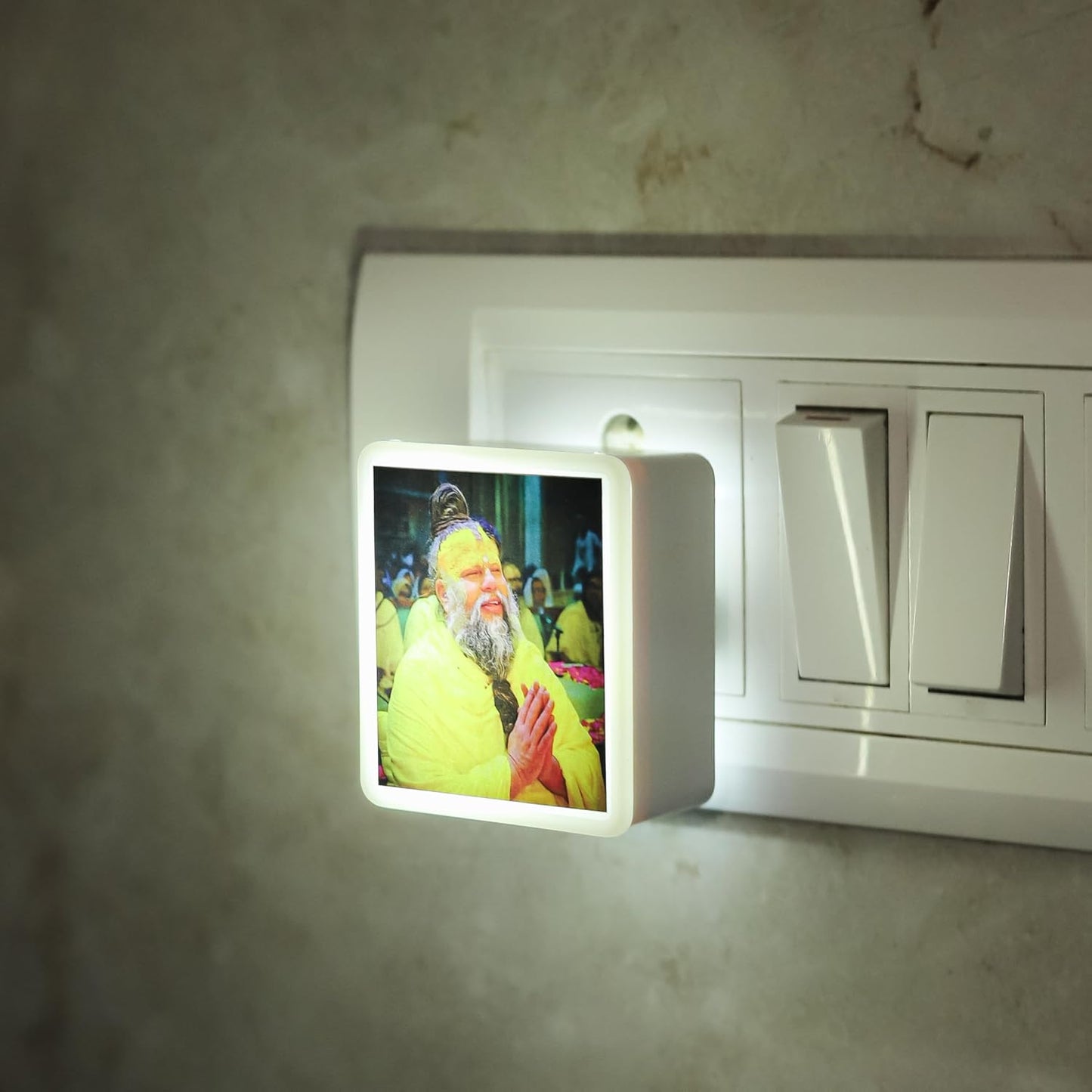 Lexton Shri Premanand Ji Maharaj Night LED lamp for home and mandir.