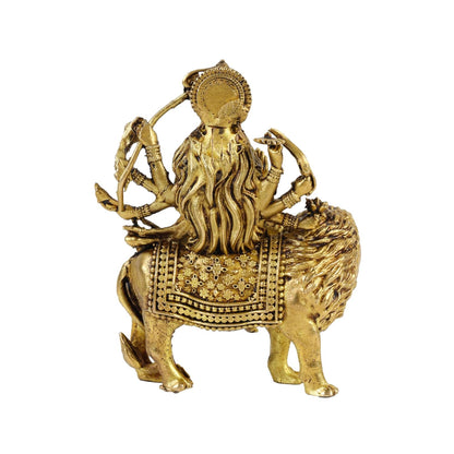 Klassic 2.5 Inch Pure Brass Maa Durga Idol | Brass Murti for Home Temple & Mandir