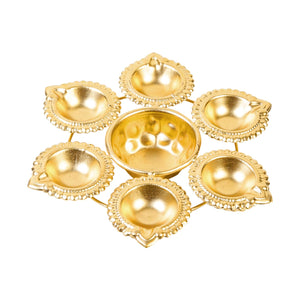 
                  
                    Klassic Unique and Antique Handcrafted 6 Diya Shape Flower Decorative Urli Bowl | for Floating Flowers and Tea Light Candles | Home and Office Decor | Diwali Decoration Items (8 Inch, Pack of 1)
                  
                