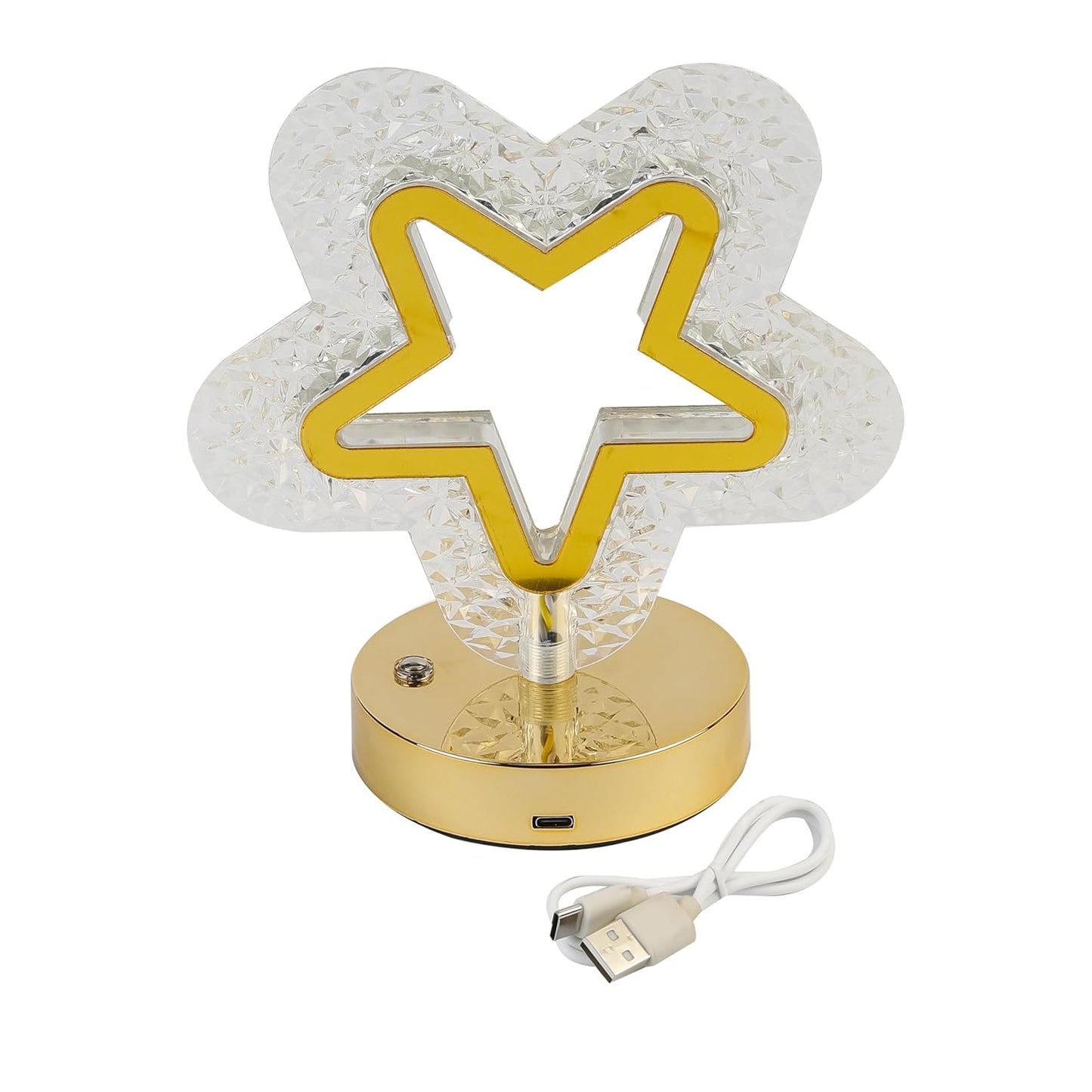 Lexton Star Crystal Night Lamp USB Rechargeable