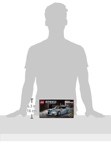 LEGO Speed Champions Nissan Skyline GT-R R34 76917 Race Car Set for Kids 9+ (Box Condition Damaged, Product Fine)