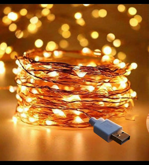 
                  
                    Lexton 10 m Led Copper String Light | USB Sourced | Warm White | for Indoor & Outdoor
                  
                