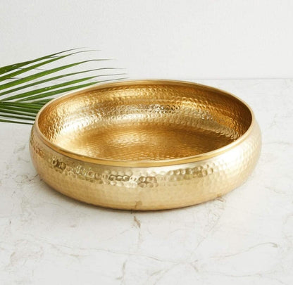 Klassic Premium Golden Hammered Potpourri Bowl - 10 Inch