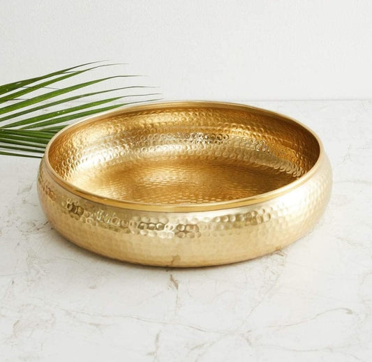 Klassic Premium Golden Hammered Potpourri Bowl - 10 Inch