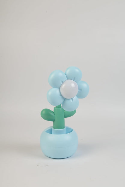 Lexton 9-Inch Flower LED Table Lamp with Pen Holder | Rechargeable Kids Study Light