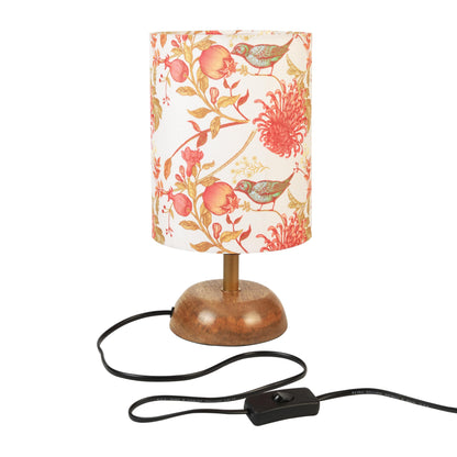 Lexton Birds & Floral Print Table Lamp | Wooden Base | Decorative Accent Light | Without Bulb iCraft by Eagle