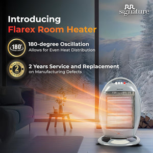 
                  
                    RR Signature HL-315 Halogen Room Heater with 3 Rods, 1200 Watt, 180 Degree Oscillation, Noiseless, Tip Over Switch, Room Heater for Home & Office, RR,Multicolour
                  
                