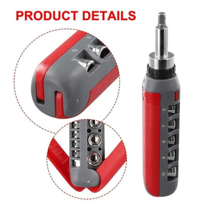 Spartan 14-in-1 Ratchet Screwdriver Set with Built-In Bits