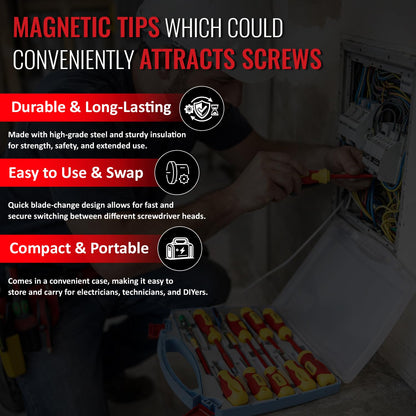 Spartan 10-in-1 Insulated Screwdriver Set for Electrical & DIY Repair
