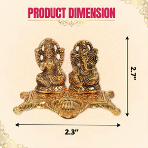 
                  
                    Klassic Ganesha & Laxmi Idol Oil Lamp Diya|Diwali Diya for Puja Diwali Gift Home Temple Articles Decoration Gifts|(Pack of 1,Golden)
                  
                
