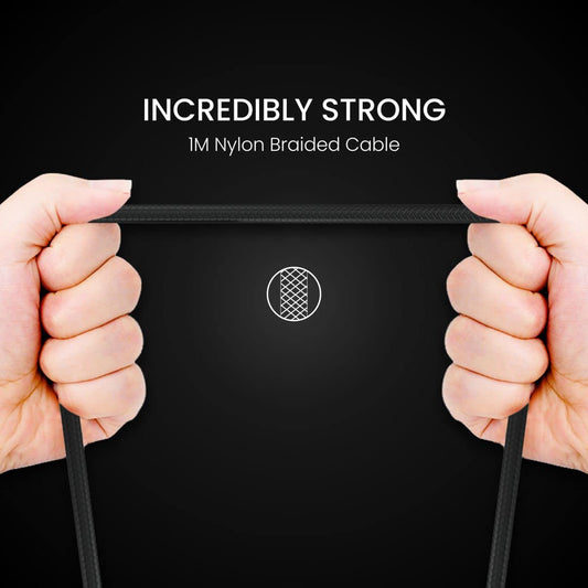 Portronics Lightning Cable 2 A 1 m Konnect B+  (Compatible with Smartphones, Laptop, Headphones, Camera, Black, One Cable)