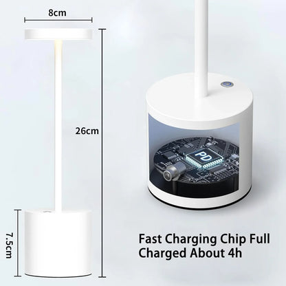 Lexton Rechargeable LED Table Lamp | Portable Cordless Desk Light Black - iCraft by Eagle