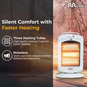 
                  
                    RR Calid Halogen Room Heater 1200 W With 180-degree Oscillation, Easy to Use Handle, Tip-Over Protection & Noiseless Operation, Heater for Home Office Indoor (ISI Approved) With 1 Year Warranty
                  
                