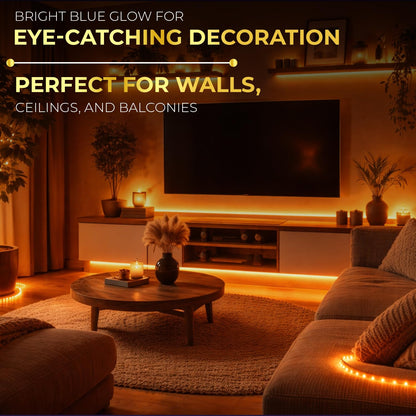 Lexton 10M Orange LED Rope Light with 1200 LEDs