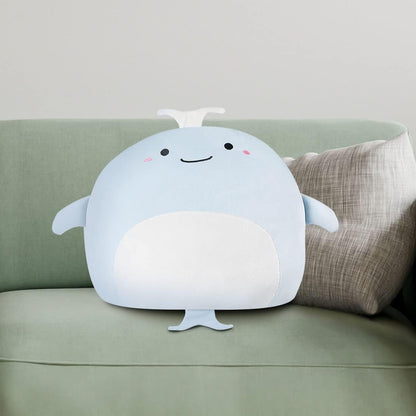 HANKLEY Whale Plush Pillow is a soft, cuddly, and huggable stuffed toy