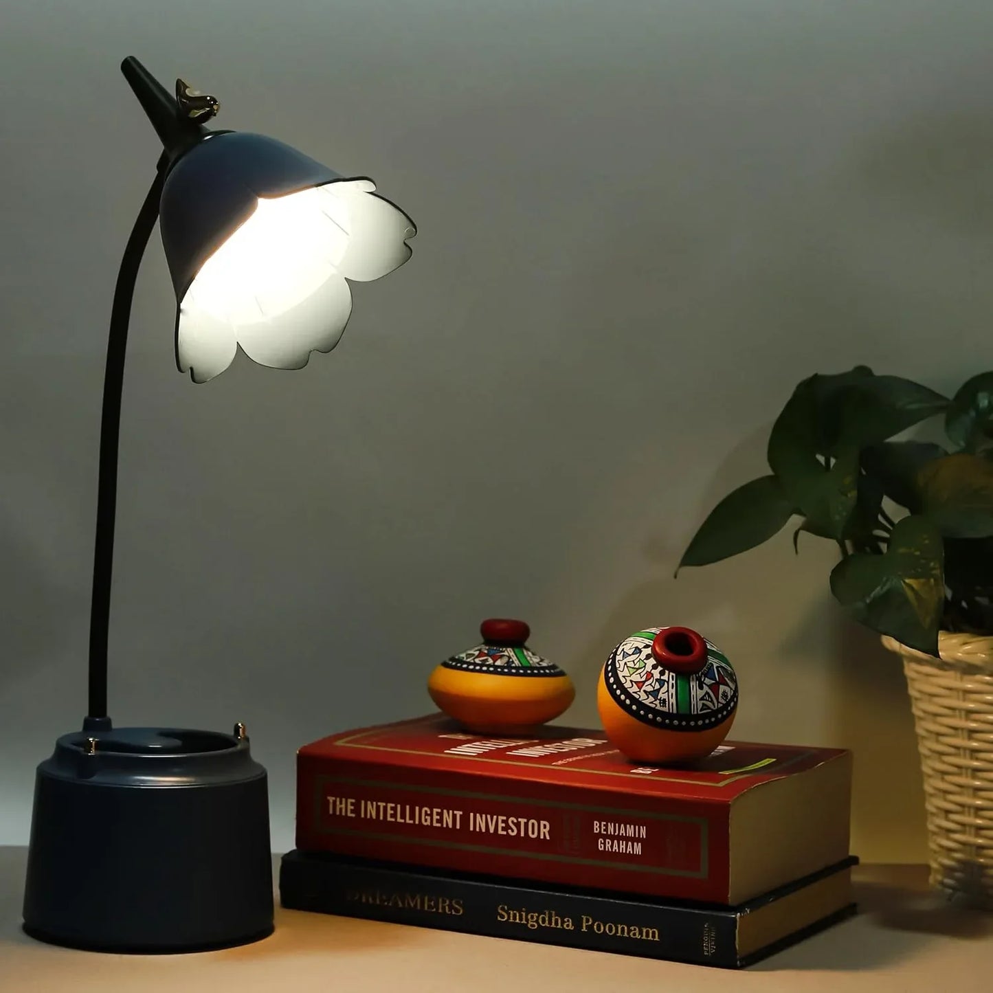 Lexton Flower Bird Table Lamp – USB Rechargeable, 3 Color Modes. iCraft by Eagle