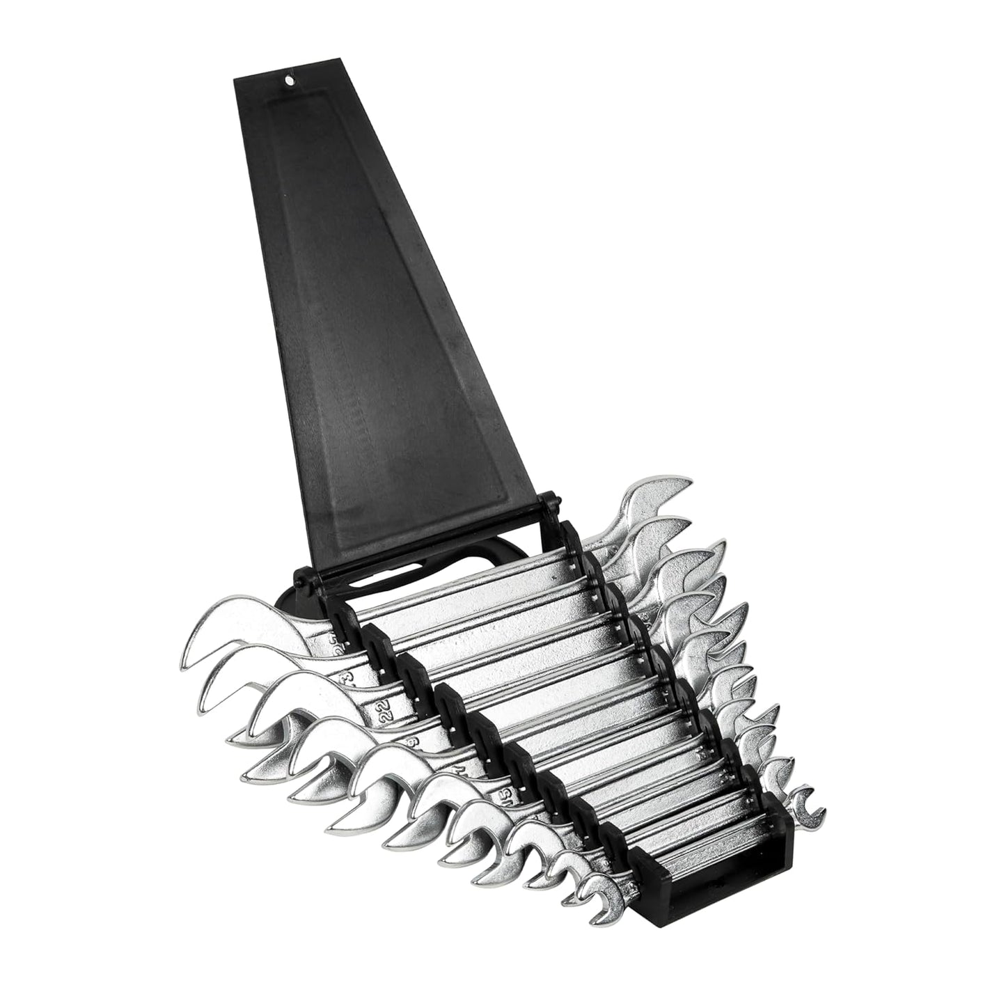 SPARTAN Carbon Steel Open Jaw Spanner Set/Wrench Set/Tool Kit Multipurpose Home Use and Professional Spanners Corrosion Resistant Chrome Plating DOE Jaw Spanners (Silver Set of 10)