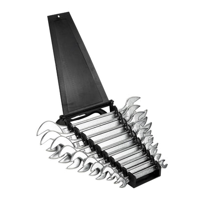 SPARTAN Carbon Steel Open Jaw Spanner Set/Wrench Set/Tool Kit Multipurpose Home Use and Professional Spanners Corrosion Resistant Chrome Plating DOE Jaw Spanners (Silver Set of 10)
