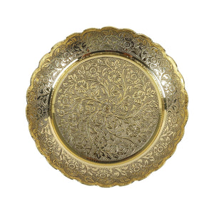 
                  
                    Klassic Brass Puja Thali/Bhog Thali with Flower Embossed Design for Mandir Home & Temple Decoration & Gifting (Gold, 6.5 Inch Diameter), 1 Pcs
                  
                
