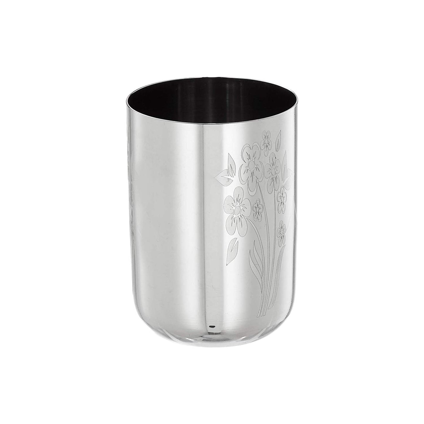 Sorabh RGL Premium Stainless Steel Royal Glass – 7 cm, Laser Design, Set of 6