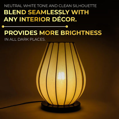 Lexton Fabric Shade LED Table Lamp for Cozy Bedroom Lighting