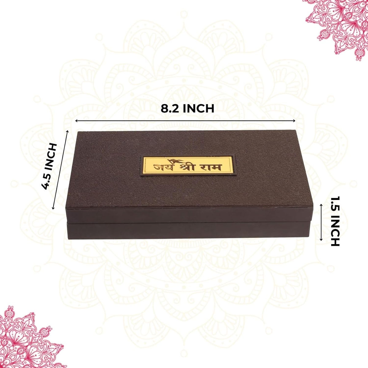 Klassic Ram Darbar Plastic Pooja Box with Hanuman Ji & Gold Plated Temple Frame
