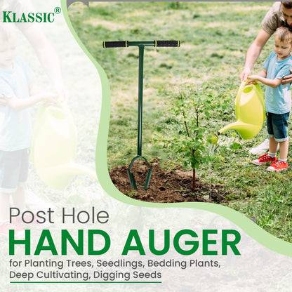 Klassic 4" Dual Blade Manual Post Hole Digger – Garden & Planting Tool