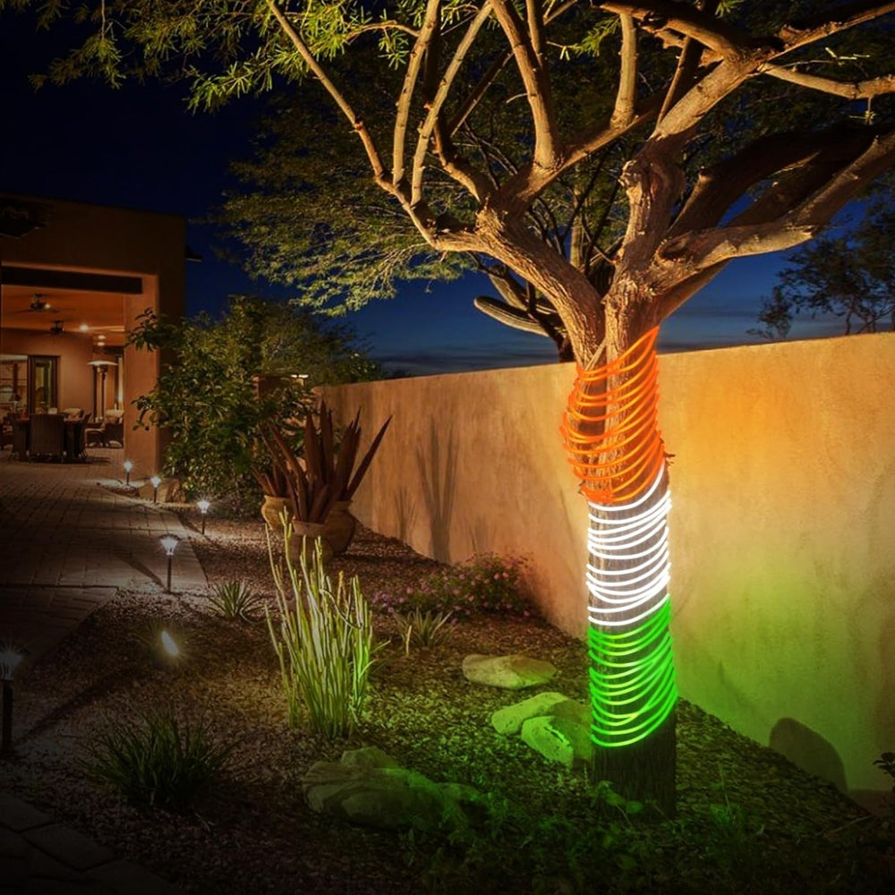 
                  
                    Lexton Tri Glow Rope Light | Indian Tricolor Strip Light - Orange + White + Green Color in Single Strip | Republic Day 6 Meter Plug and Play, Pack of 1
                  
                